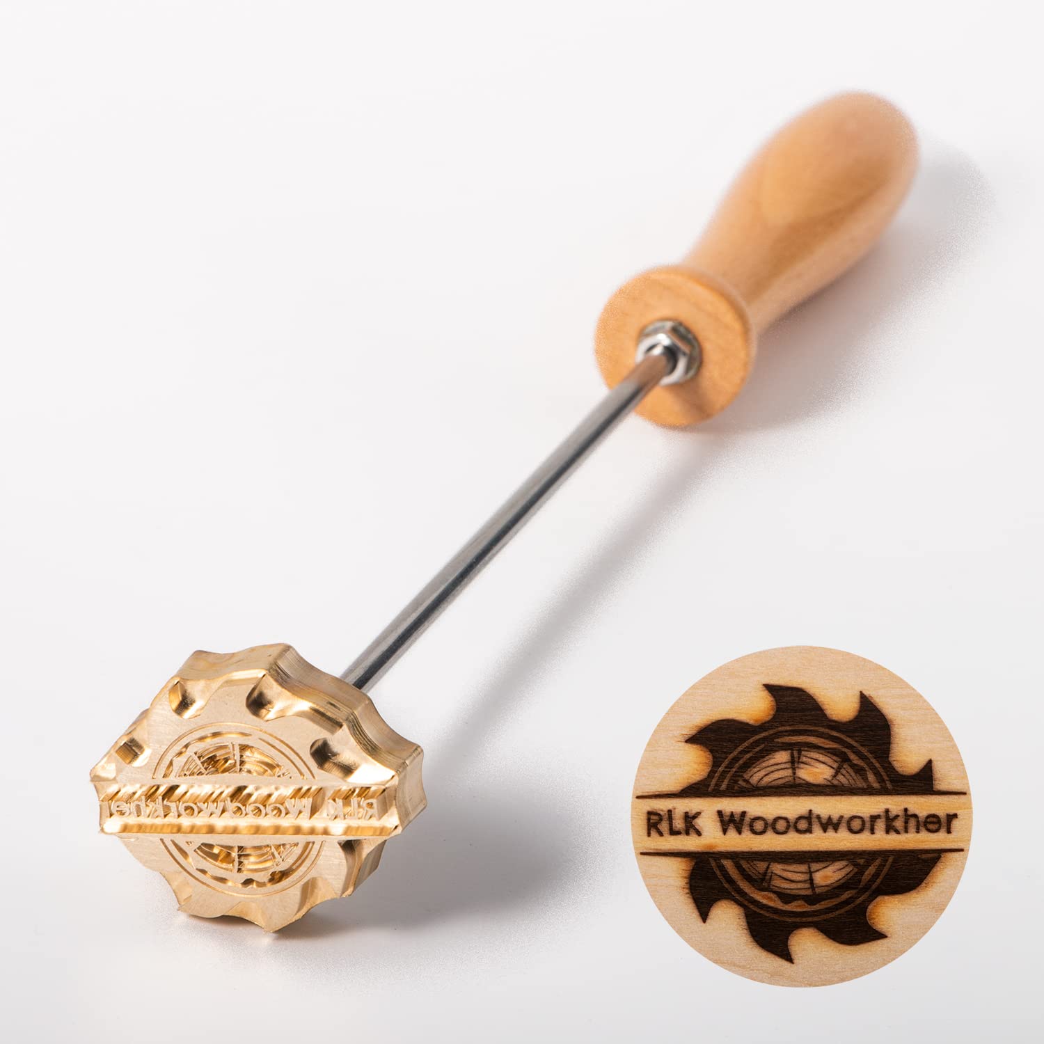 Customisable STAMTECH Metal Branding Iron for Wood, Leather, and Paper - WoodArtSupply