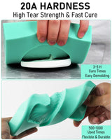 Nicpro 74oz Silicone Mold Making Kit, Platinum Liquid Silicone Rubber for Mold Maker, Jade Green Flexible & Food Safe Mix Ratio 1:1 for Casting 3D Nicpro