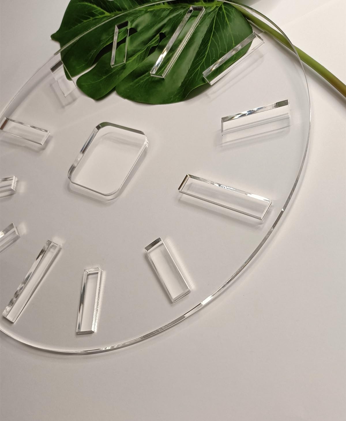 Acrylic Clock Template,12" Circle Clock Face with Clock Dials,Acrylic Router Template (12'') Yuxuanish