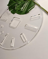 Acrylic Clock Template,12" Circle Clock Face with Clock Dials,Acrylic Router Template (12'') Yuxuanish