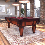 Fat Cat by GLD PRODUCTS Reno 7.5â€™ Pool Table with Dark Cherry Finish and Wine Colored Cloth, Accuslate Billiard Surface for Consistent Straight Fat Cat by GLD Products