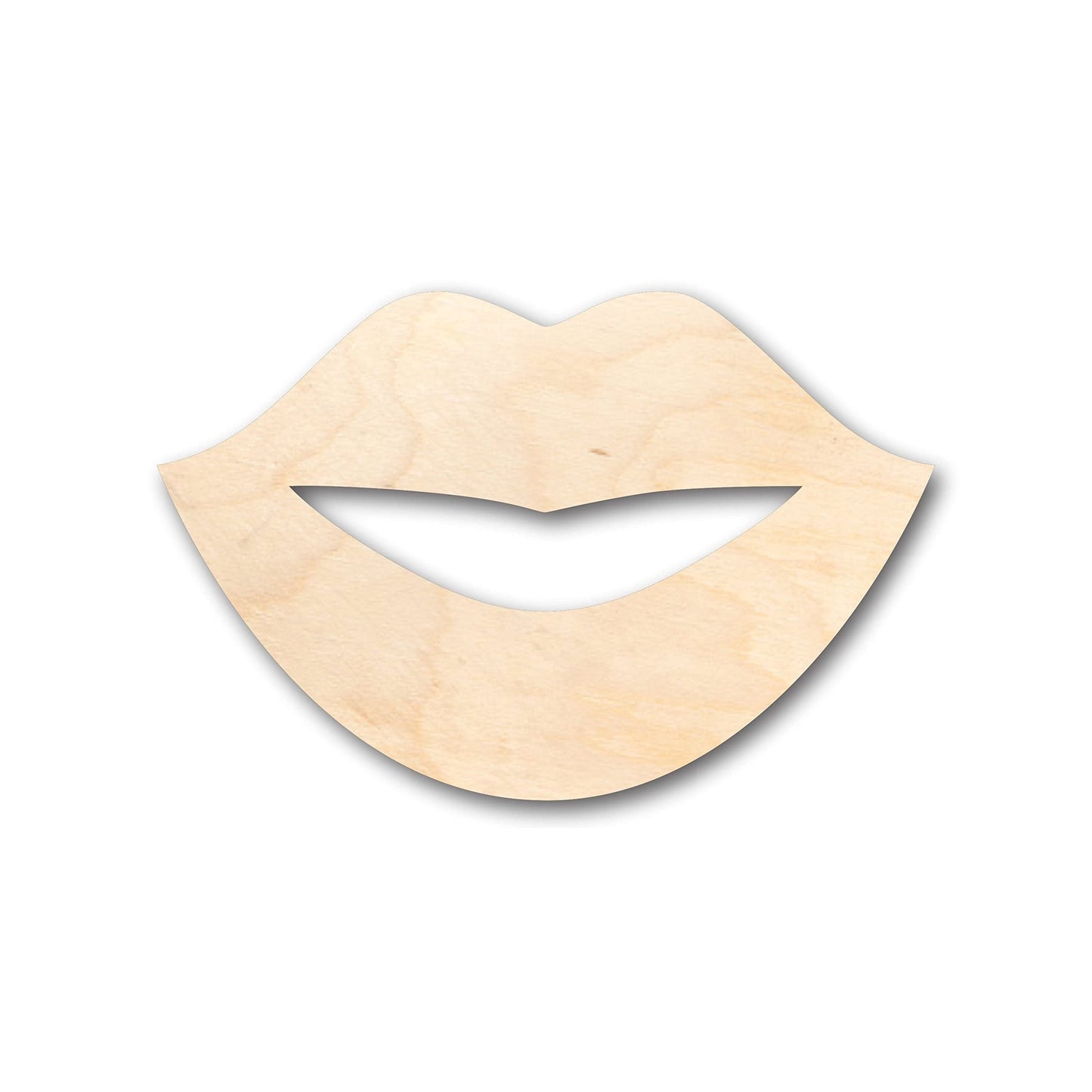 Unfinished Wood Lips Shape - Craft - up to 36" DIY 5" / 1/2"