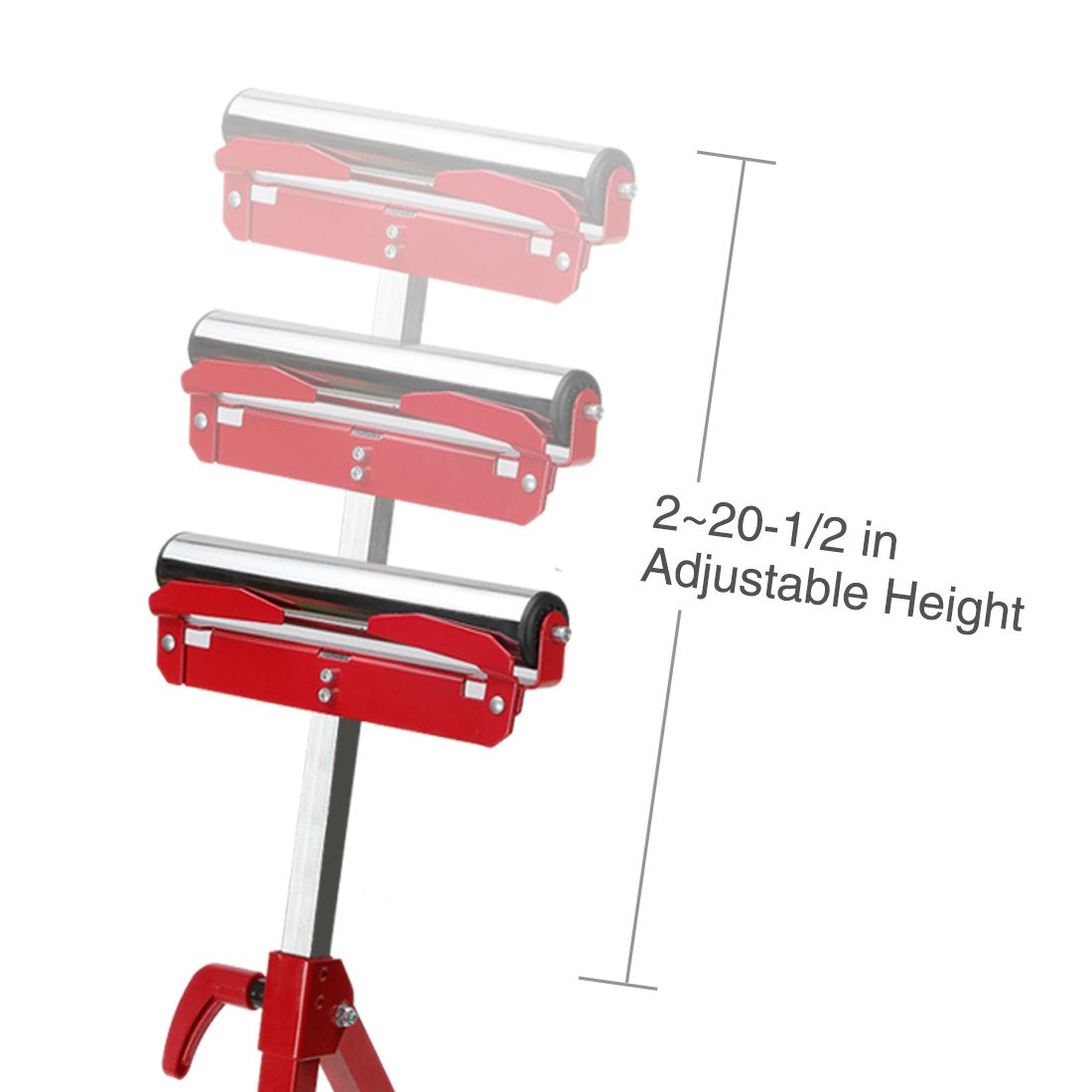 WORKPRO Folding Roller Stand Height Adjustable, Heavy Duty 250 LB Load Capacity, Outfeed Woodworking - WoodArtSupply