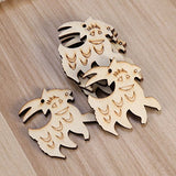 SUPVOX 10Pcs Unfinished Wood Cutout Wooden Goat Shape Natural Wood Pieces for DIY Arts Crafts Projects SUPVOX