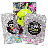 Advanced Adult Coloring Book Set -- Pack of 3 Premium Patterns and Mandalas Coloring Books for Adults (Pattern Collection) Bendon