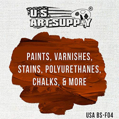 US Art Supply 4 inch Foam Sponge Wood Handle Paint Brush Set (Value Pack of 10) - Lightweight, durable and great for Acrylics, Stains, Varnishes, - WoodArtSupply