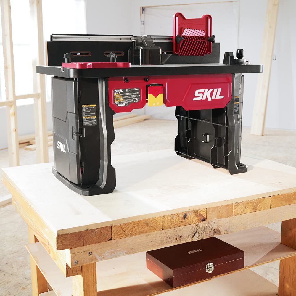 SKIL SRT1039 Benchtop Portable Router Table with Dual Sided Integrated Bit Storage - WoodArtSupply