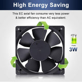 Wathai EC 120mm x 25mm Ball DIY Cooling Ventilation Exhaust Fan 110V 115V 120V 220V 240V AC Axial Case Muffin Fan Wathai