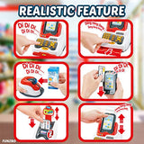 FunzBo Cash Register for Kids Toys - Grocery Store Pretend Play for Girls Boys Toy Cashier Registers with Scanner and Sound, Credit Card Reader, FUNZBO