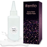 Renfio White Pigment Paste, 5.64oz/160g Epoxy Dye High Concentrated Epoxy Resin Color Pigment Easy to Mix Paint Resin Pigment Paste for UV Resin Renfio
