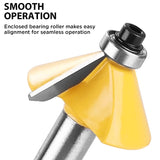 KOWOOD Router Bits Sets of 35B Pieces 1/4 Inch T Shape Wood Milling Cutter KOWOOD