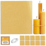 Natural Beeswax Sheets for Candle Making - DIY Beeswax Candle Rolling Kit for Kids & Adults Candleology