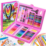 VigorFun Art Kit, Drawing Painting Art Supplies for Kids Girls Boys Teens, Gifts Art Set Case Includes Oil Pastels, Crayons, Colored Pencils, VigorFun