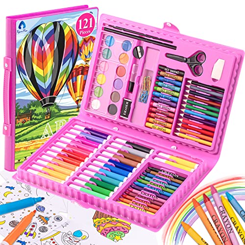 VigorFun Art Kit, Drawing Painting Art Supplies for Kids Girls Boys Teens, Gifts Art Set Case Includes Oil Pastels, Crayons, Colored Pencils, - WoodArtSupply