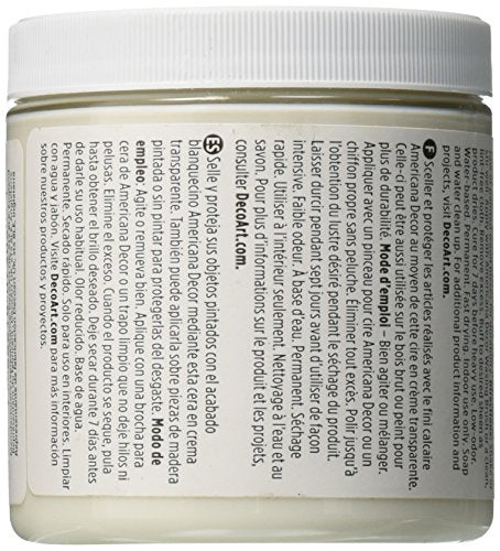 DecoArt Americana Decor Creme Wax, 8-Ounce, Clear DecoArt