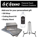 Personalized Cutting Board Wedding Gift Elegant Walnut Polished Live Edge Wood Display Custom Engraved Rustic Unique Anniversary Bride Groom Newlywed GK Grand Personal-Touch Premium Creations