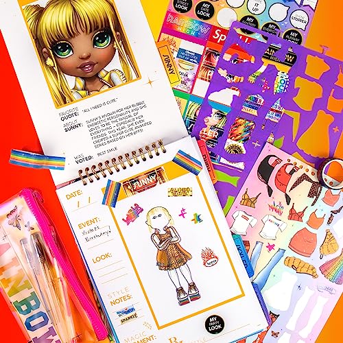 Rainbow High Fashion Runway by Horizon Group USA, Dress Up 6 Die-Cut Dolls, 100+ Accessories Including Fabrics & Repositionable Stickers, Includes Rainbow High