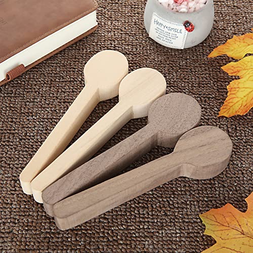 DIRBUY 6Pcs Spoon Carving Wood Blanks, Beech and Walnut Unfinished Wooden Craft for Whittling (6.2x1.6 inch) - WoodArtSupply