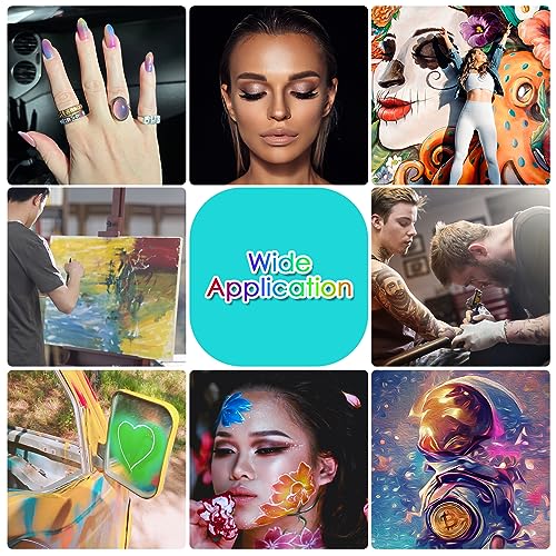 rhinowisdom Airbrush Paint - 24 Colors Airbrush Paint Set 1fl oz, Opaque & Brilliant Colors, Leather & Shoe Acrylic Air brush Paint Kit Ready to rhinowisdom