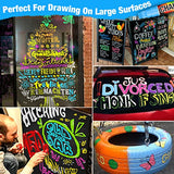 Window Chalk Markers for Cars Washable: 8 Colors Jumbo Liquid Chalk Marker with 10mm Thick Tips, Big Chalkboard Markers, Car Window Paint Markers Pen KERIFI