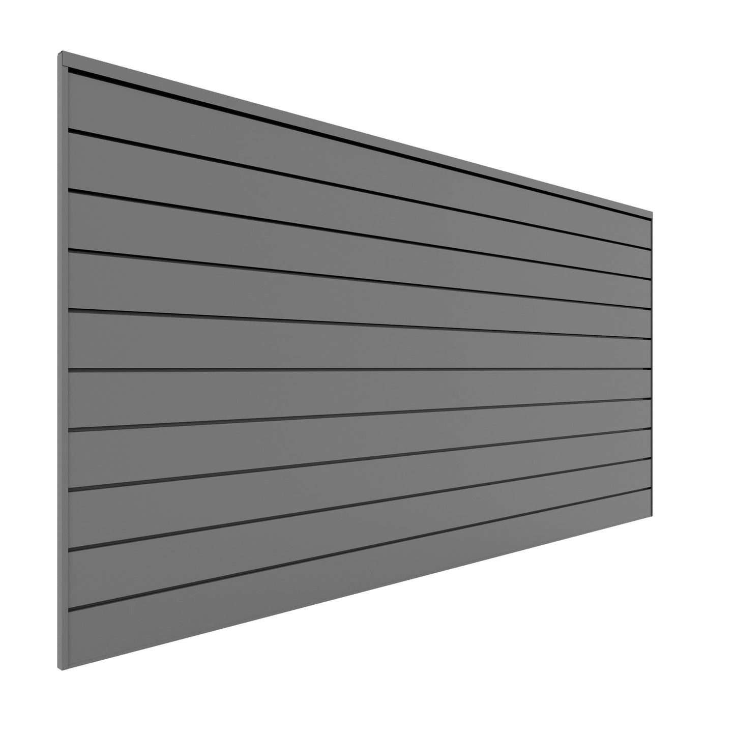 Proslat 88107 Heavy Duty PVC Slatwall Garage Organizer, 8-Feet by 4-Feet Section, 10 Panels, Light Grey
