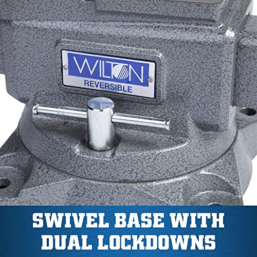 Wilton Reversible Bench Vise, 5-1/2" Jaw Width, 6-3/4" & 10-3/4" Jaw Opening, 3-3/4" Throat (Model 4550R) Wilton