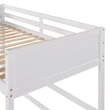 Stylish White Twin Loft Bed Frame with Angled Ladder by Harper & Bright Designs Harper & Bright Designs