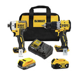 DEWALT 20V MAX XR Cordless Hammer Drill Driver and Impact Drive Combo Kit, Batteries and Charger Included (DCK249E1M1) DEWALT