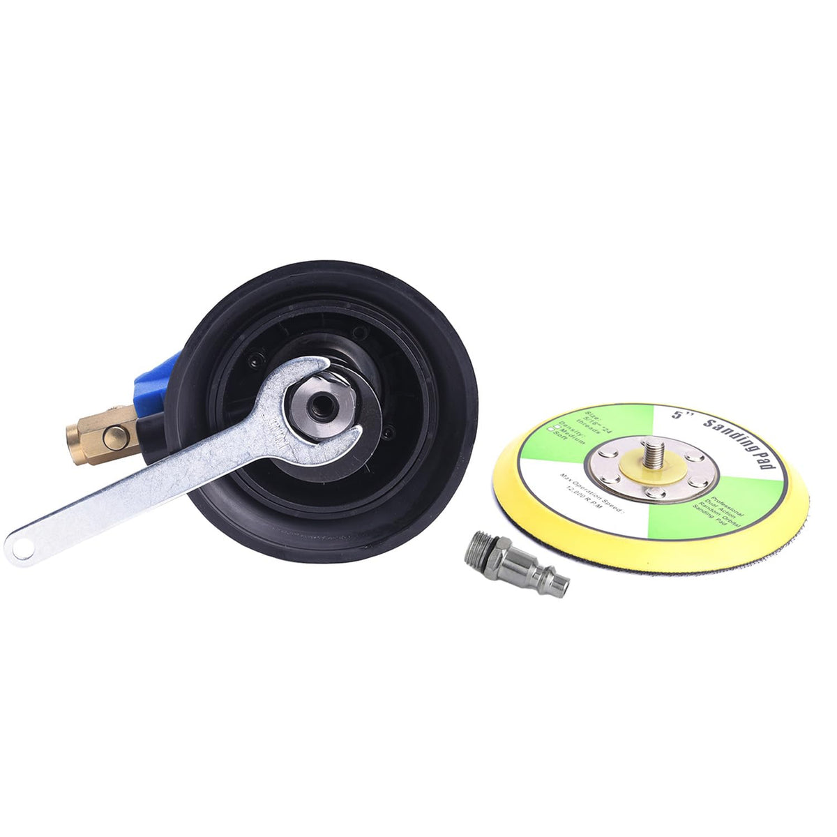 ZHONG AN 5 inch Pneumatic Orbital Sander, Daul Action Air Sander with Hook and Loop Sanding Pad for Woodworking, Autobody Work ZHONG AN