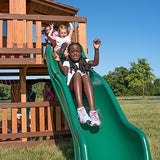 Backyard Discovery Woodridge Elite All Cedar Wood Swing Set, Upper and Lower Deck, Sandbox, Vented Tunnel, Rock Climbing Wall, Coated Rope Belted Backyard Discovery