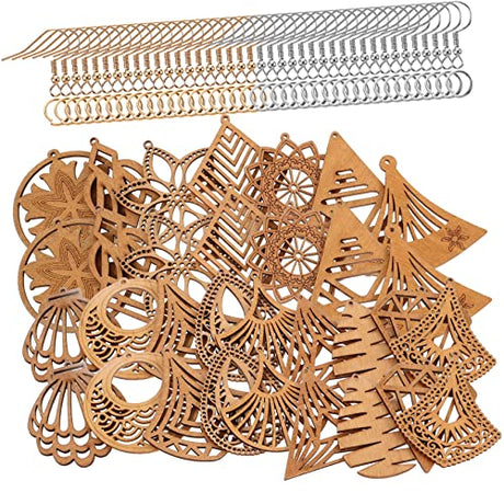 EXCEART 1 Set Wooden Geometric Earrings Wooden Earrings Earring Making Kit African Jewelry African Earrings Unfinished Wood Earrings Earring Kit Ear EXCEART