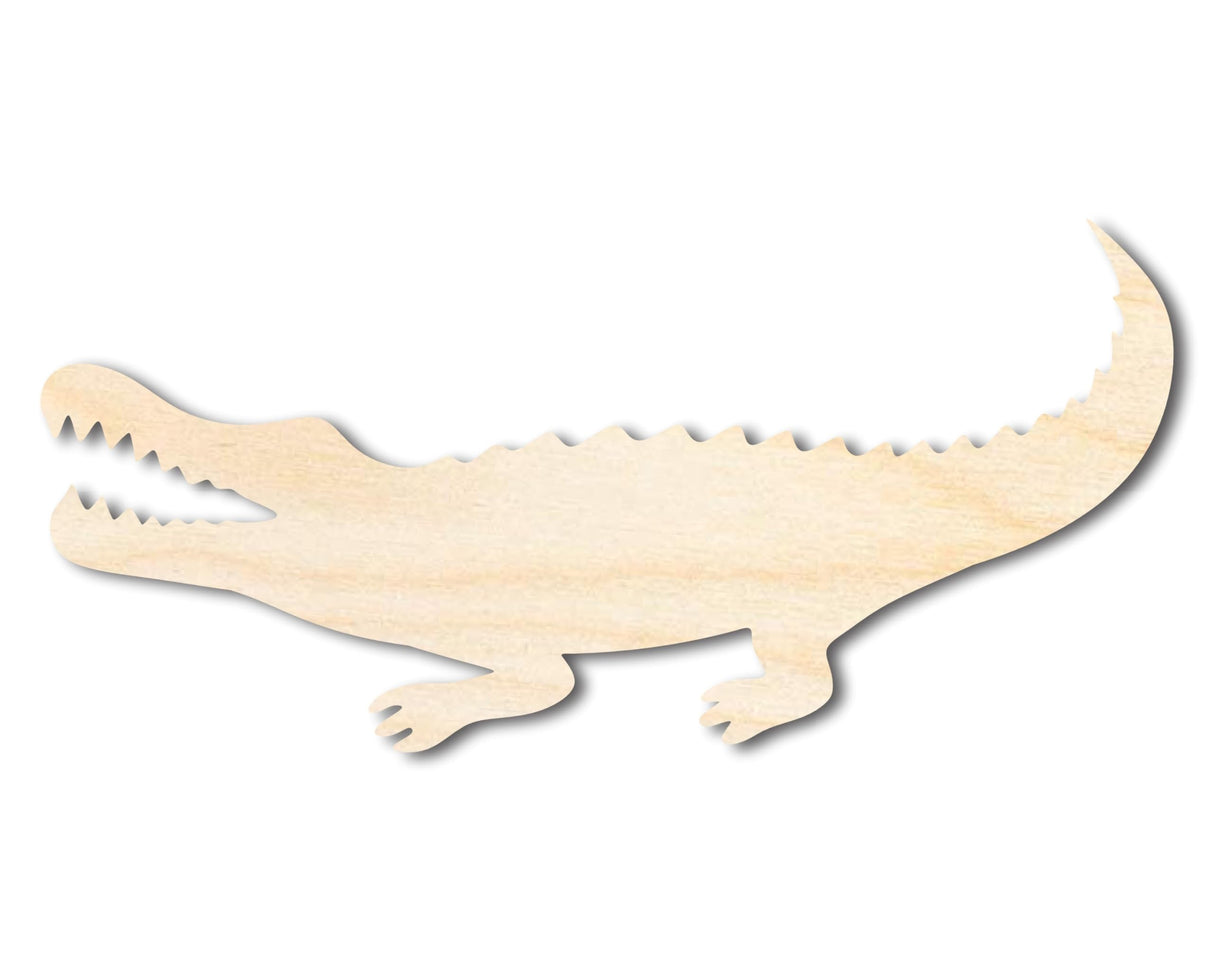 Unfinished Wood Alligator Shape | Reptile Craft Cutout | Up to 36" 6" / 1/4" 24 Hour Crafts