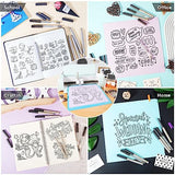 DOOHALO Metallic Grey Black Pens for Cricut Maker 3/Maker/Explore 3/Air 2/Air 1.0/0.8/2.0/2.5 Variety Point Tips Gel Glitter Markers for drawing DOOHALO