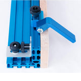 POWERTEC 71367 3-Inch Fence Flip Stop for Woodworking, Blue POWERTEC