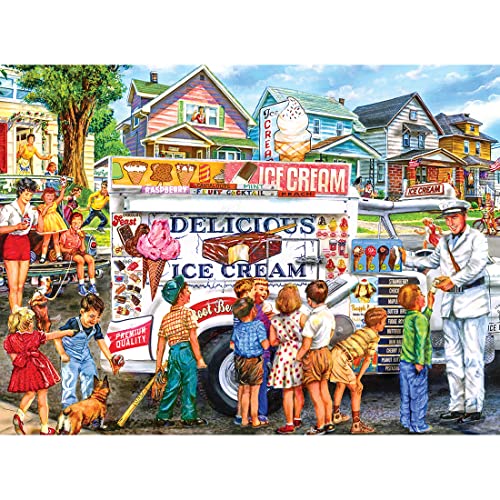 Back to The Past 1000 PC Jigsaw Puzzle - Ice Cream Truck Day - WoodArtSupply