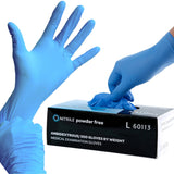 FINITEX Blue Disposable Nitrile Exam Gloves - 200 PCS/BOX 3.5mil Rubber Powder-Free Latex-Free Medical Examination Home Cleaning Food Gloves, X-LARGE FINITEX