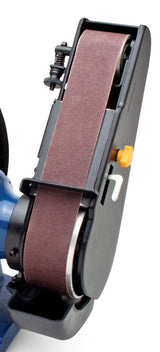 Eastwood 1/2 Hp Belt Sander 8In Combination Bench Grinder | Sharpener Linisher Electric Sanding Grinding Machine With Aluminum Oxide Grinding Wheel & Eastwood