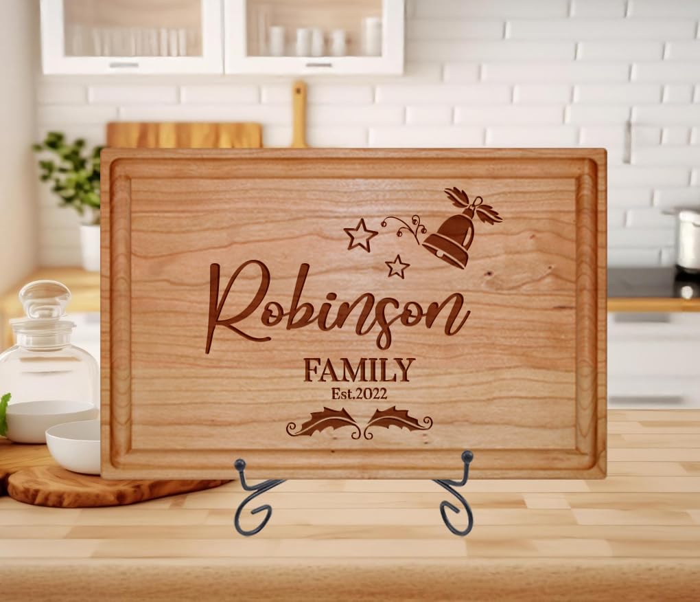 Silverhill Design Custom Wood Cutting Board Gift:Perfect Wedding & Anniversaries! Personalized Charcuterie Cheese Board for Couples, Friends, & Generic
