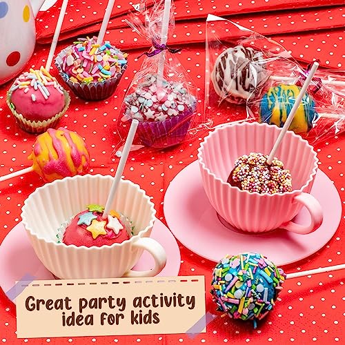 GirlZone Cake Pop Craze Kit, Kids Baking Set for Kids Ages 10-12 with Cake Pop Mold, Cake Pop Kit Stand, Cake Pop Gift Bags and Decorating Pen, - WoodArtSupply