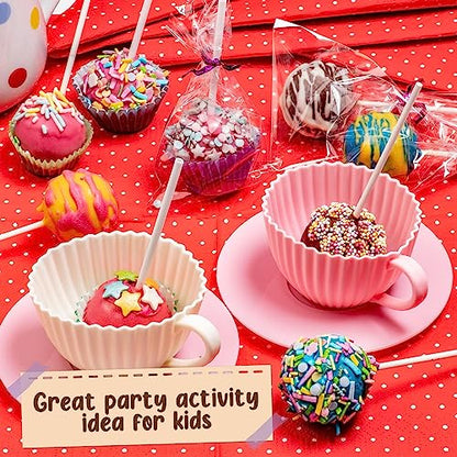 GirlZone Cake Pop Craze Kit, Kids Baking Set for Kids Ages 10-12 with Cake Pop Mold, Cake Pop Kit Stand, Cake Pop Gift Bags and Decorating Pen, - WoodArtSupply