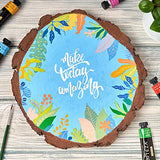 ARTEZA Natural Wood Slices, 8 Pieces, 7.9-9 Inch Diameter, 0.8 Inch Thickness, Round Wood Discs for Crafts, Christmas Wood Ornaments, Centerpieces & ARTEZA