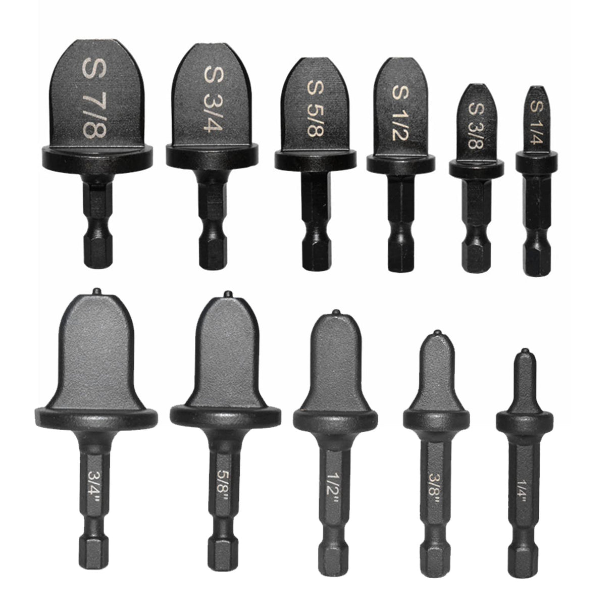 Copper Swaging Tool HVAC Drill, 11 Pcs HVAC Pipe Expander Tool Air Conditioner Manual Copper Pipe Swage Expander Drill Bit with 1/4'' 3/8'' 1/2'' TVlifams