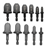 Copper Swaging Tool HVAC Drill, 11 Pcs HVAC Pipe Expander Tool Air Conditioner Manual Copper Pipe Swage Expander Drill Bit with 1/4'' 3/8'' 1/2'' TVlifams