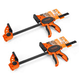 JORGENSEN 2-pack Ratchet Bar Clamps Set, Medium Duty, 12-inch One Hand Clamp, E-Z Hold Expandable Spreader Jorgensen