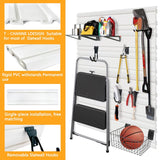 BELLO YON Slatwall Panel Garage Wall Organizer Heavy Duty Wall Mounted PVC Slat Wall Rack, 4 feet Garage Wall and Home Organizer Storage System, BELLO YON