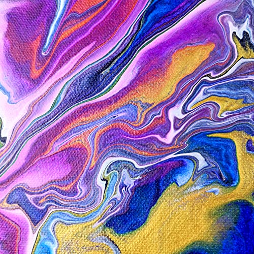 Acrylic Pouring Paint, Set of 8 x 100 ml Bottles - Pre-Mixed High Flow - Ready to Pour Paint Color Set w/ 2 Mixing Cups - Art Paints for Pouring on ARTISTIK