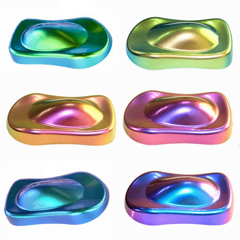 Chameleon Mica Powder, 6 Color Changing Mica Powder for Epoxy Resin, Tumblers, Color Shifting Pigment Powder for Nail Art,Soap yesogreat
