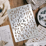 BENECREAT Letters Stencils, Irregular A to Z Alphabet Metal Stencil Uppercase Lower Letters Template for Painting, Wood Burning, Engraving, BENECREAT