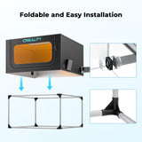 Enclosure for Laser Engraver Flame Retardant and Smoke-Proof Falcon 2 and Other Laser Cutter Foldable Laser Engraving Machine Accessories Effectively CREALITY FALCON