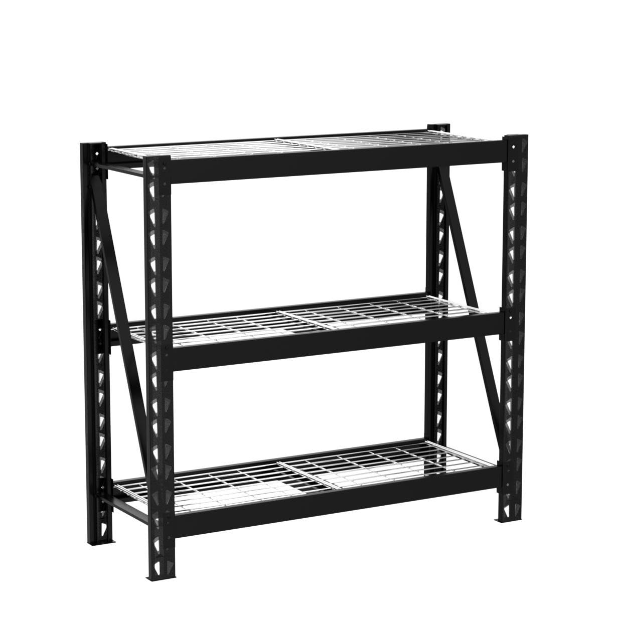 WORKPRO 3-Tier Garage Shelving Unit, Heavy Duty 5400 LBS Load Capacity, Metal Storage Rack, 50”W x 18”D x 47”H Height Adjustable, Industrial Shelving - WoodArtSupply